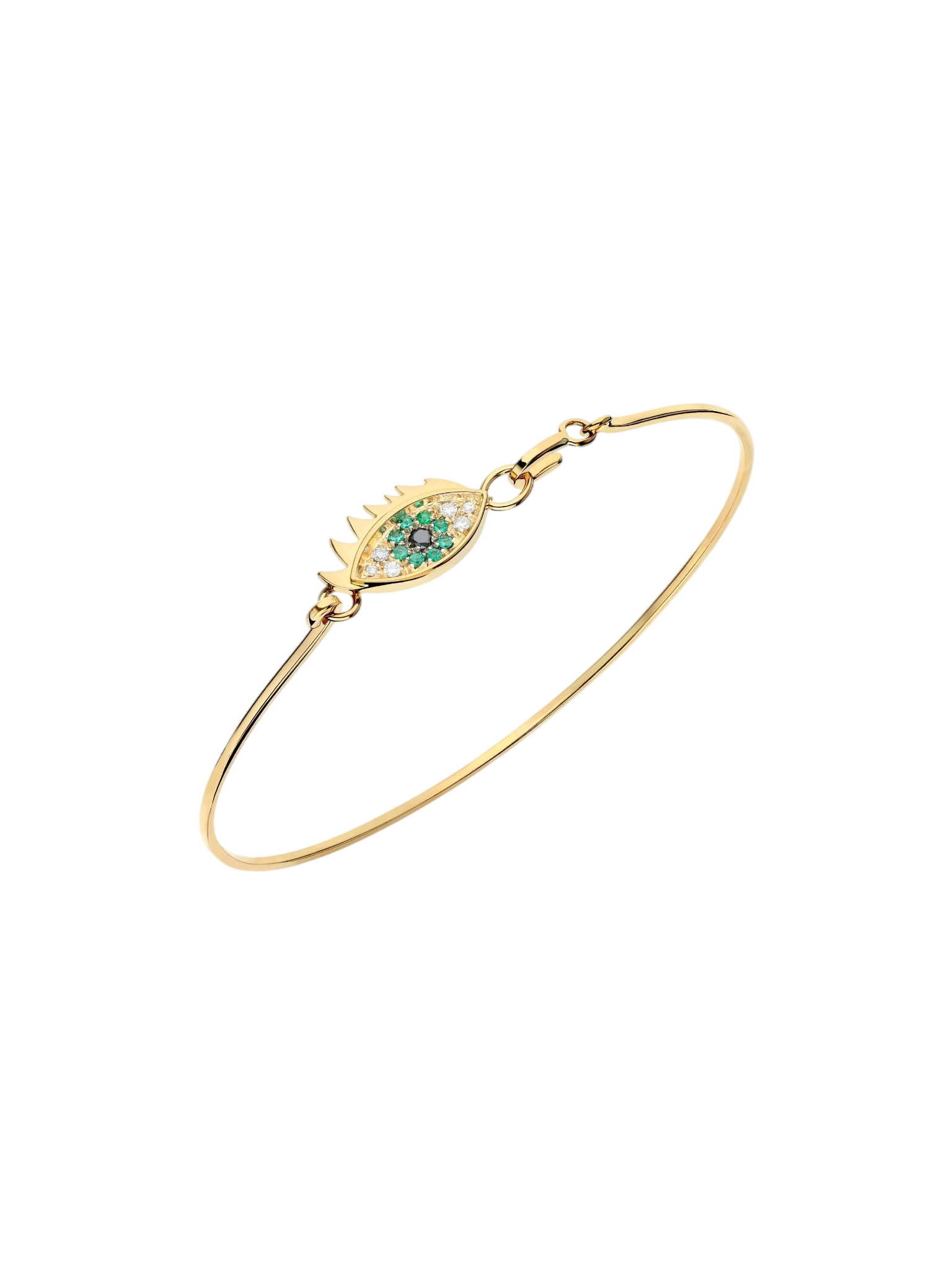 Grandma Eye Diamond & Emerald Bracelet in 18kt Gold